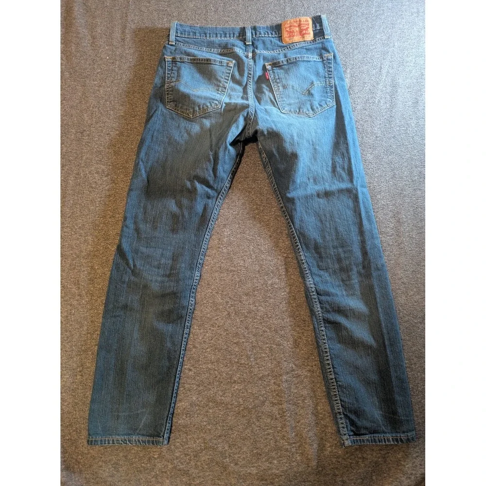 Levis 502 Jeans Mens 34x32 Medium Blue Denim Regular Taper Comfort Stretch